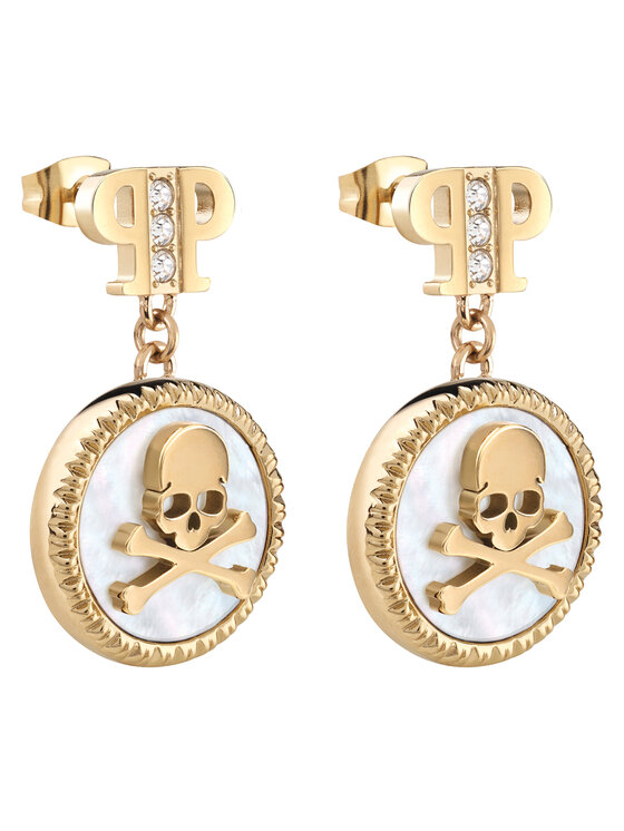 PHILIPP PLEIN PHILIPP PLEIN Naušnice Plein Mini Logo PJ2EA08EU Zlatna