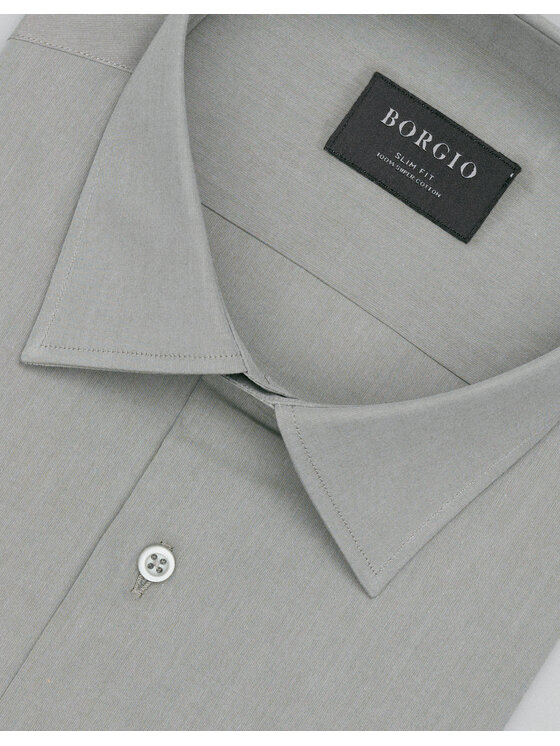 Borgio Borgio Koszula Ascoli_00677 Zielony Slim Fit
