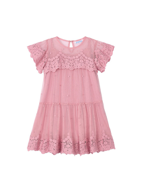 Mayoral Mayoral Elegáns ruha 3909 Rózsaszín Regular Fit