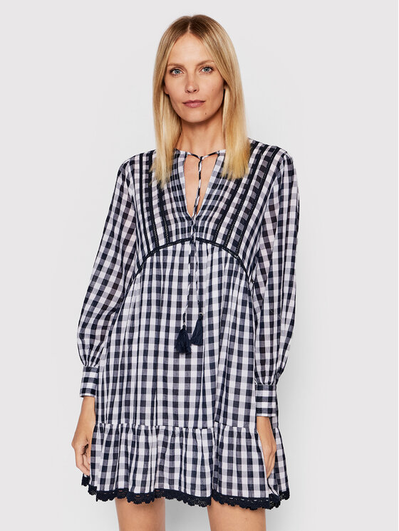 Abito Lungo Donna Pepe Jeans Edith – Girocollo, Tessuto Space Dye Con Polsini A Costine, Materiale Riciclato