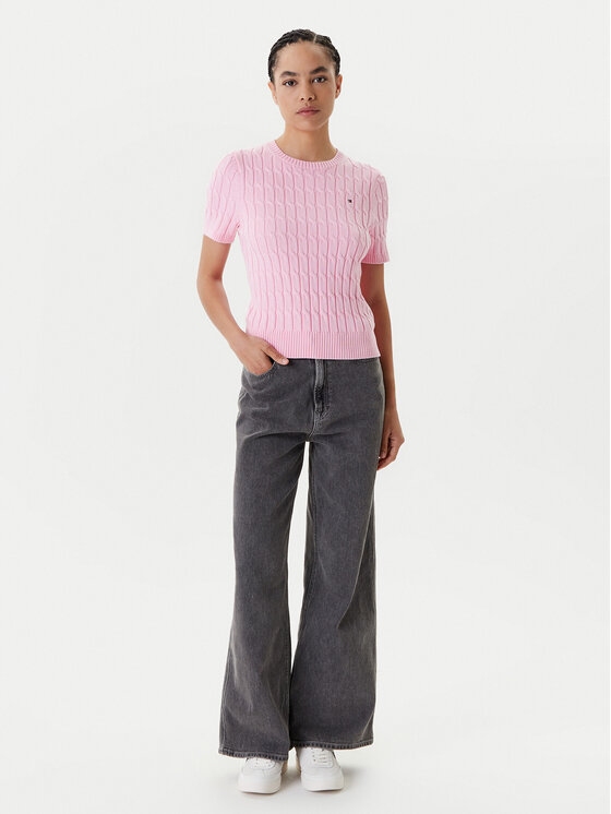 Tommy Hilfiger Tommy Hilfiger Пуловер WW0WW45656 Розов Regular Fit