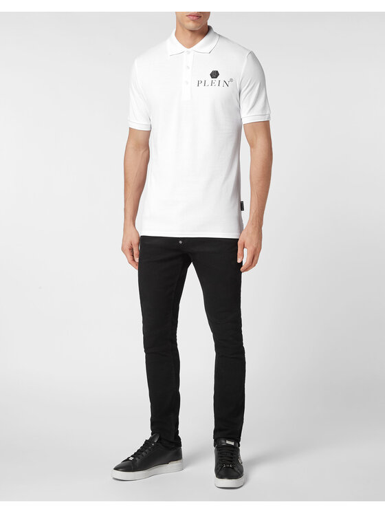 PHILIPP PLEIN PHILIPP PLEIN Polo 647 Bianco Slim Fit