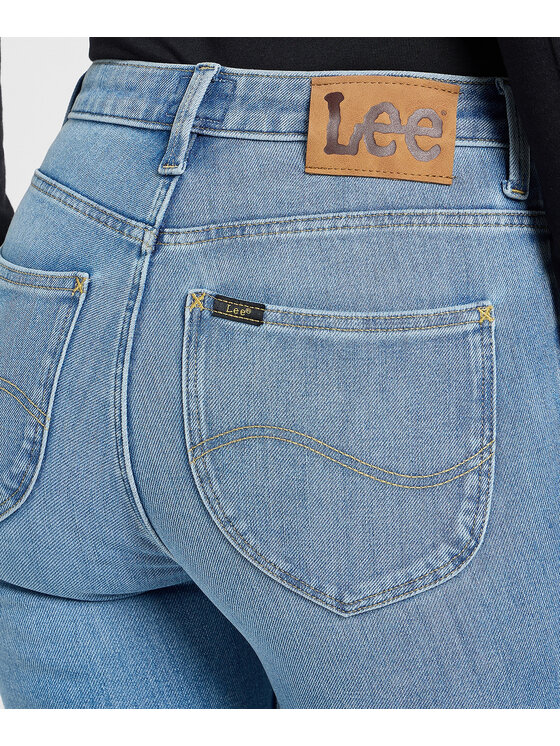 Lee Lee Jeansy Scarlett High Niebieski Slim Fit