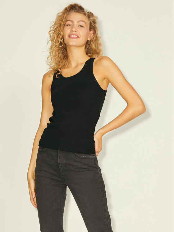 JJXX Top Flora 12200400 Negru Slim Fit