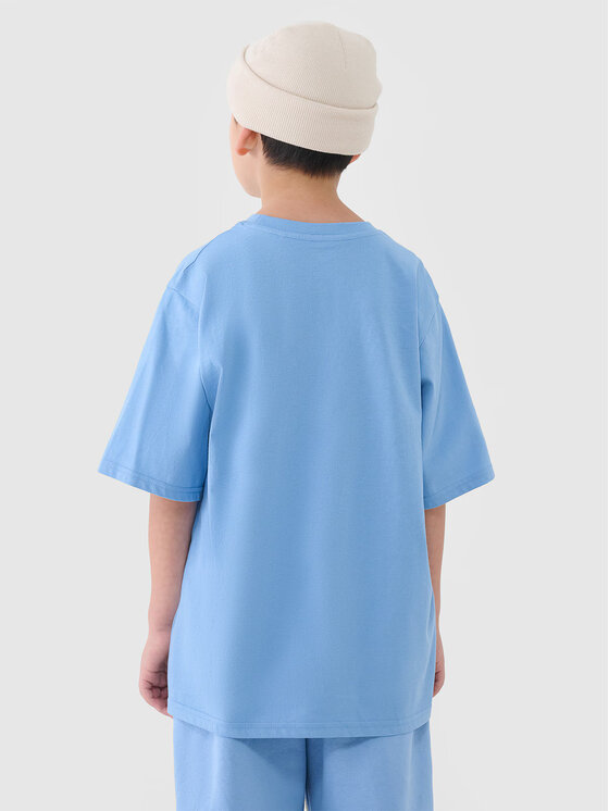 4F 4F Tričko 4FJASAW24TTSHM2596-32S Tmavomodrá Oversize