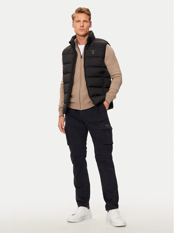Aeronautica Militare Aeronautica Militare Sportisks veste 242AB2185CT3375 Melns Regular Fit