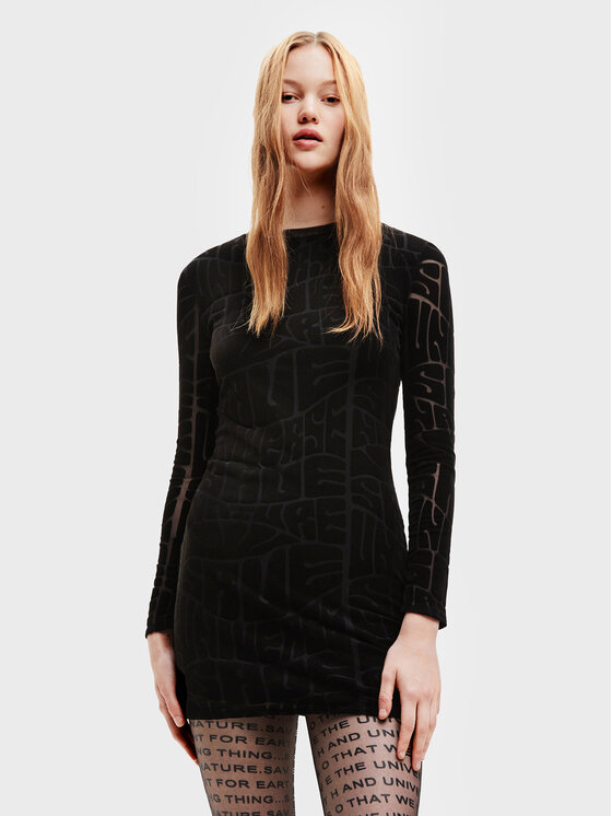 Abito da cocktail Hellen 22WWVK76 Nero Slim Fit