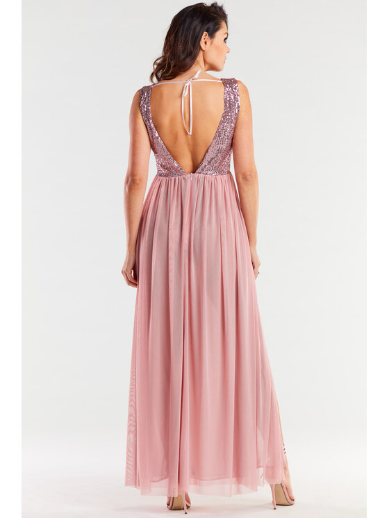 Awama Awama Abito da sera A486 Rosa Basic Fit