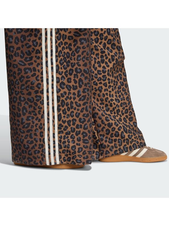 adidas adidas Sportinės kelnės Leopard Firebird JW7302 Ruda Wide Leg