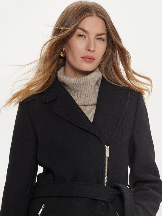 Manteau Femme Morgan 242-gelice - Droit Zippé Avec Poches Zippées