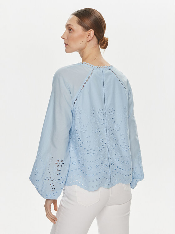 YAS YAS Bluse Luma 26032810 Himmelblau Regular Fit