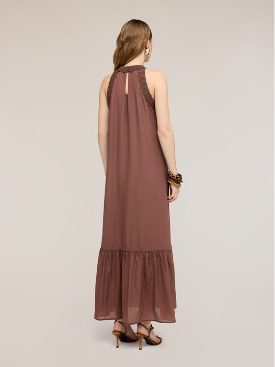 Motivi Motivi Abito da sera 7008W001569N022 Marrone Over Fit