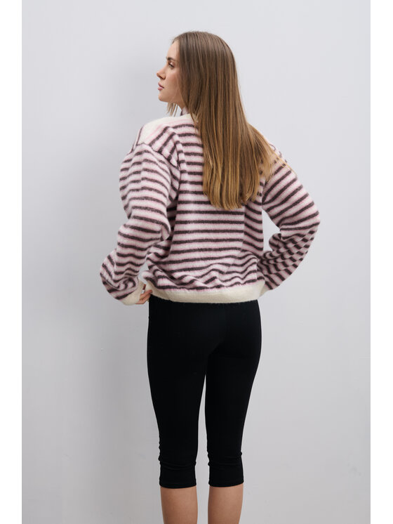 Fobya Fobya Kardigan F2104 Różowy Basic Fit