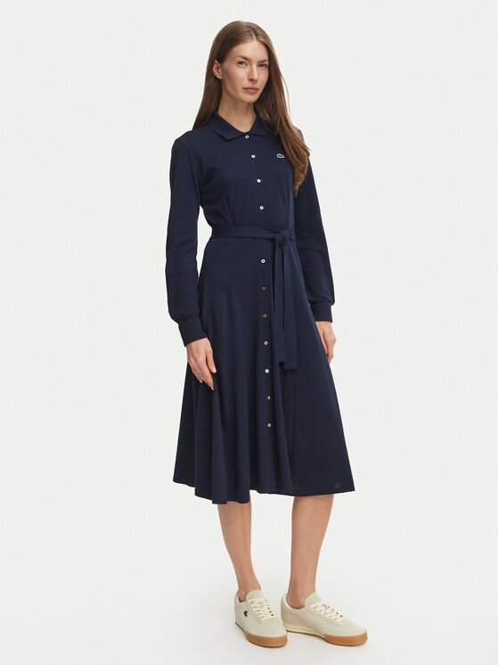 Lacoste Lacoste Сукня-сорочка EF5299 Cиній Regular Fit