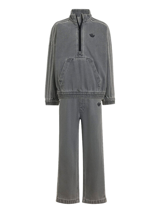 adidas adidas Tepláková súprava Denim JY3546 Sivá Regular Fit