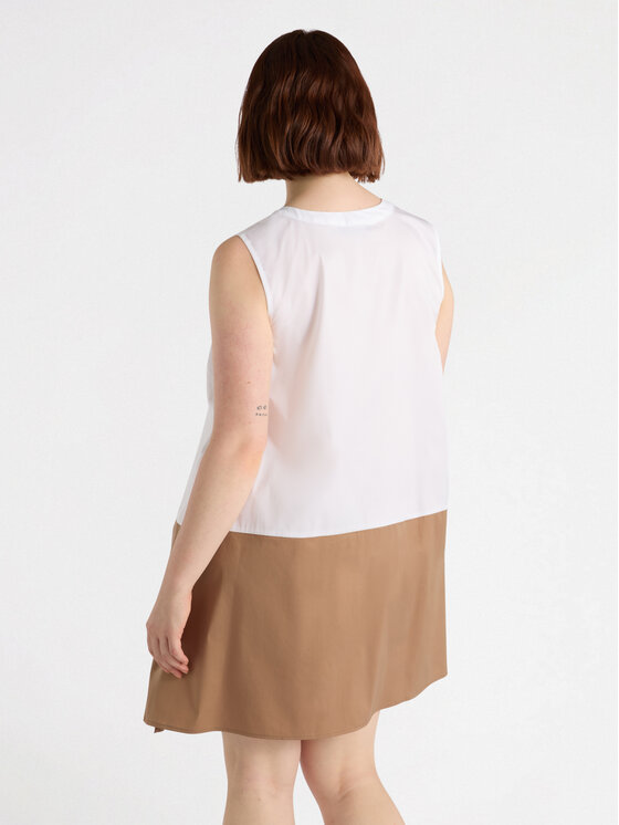 Fiorella Rubino Fiorella Rubino Sukienka codzienna 7062L001167N0S1 Biały A-Line Fit