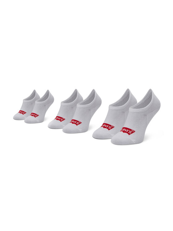 Set di 3 paia di pedulini da uomo 100003129 Bianco...