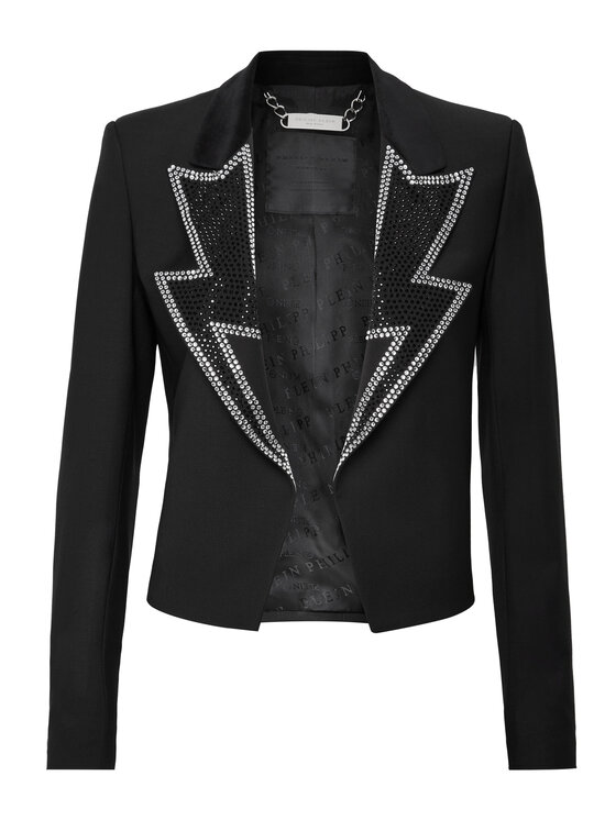 PHILIPP PLEIN PHILIPP PLEIN Marynarka 4369 Czarny Loose Fit