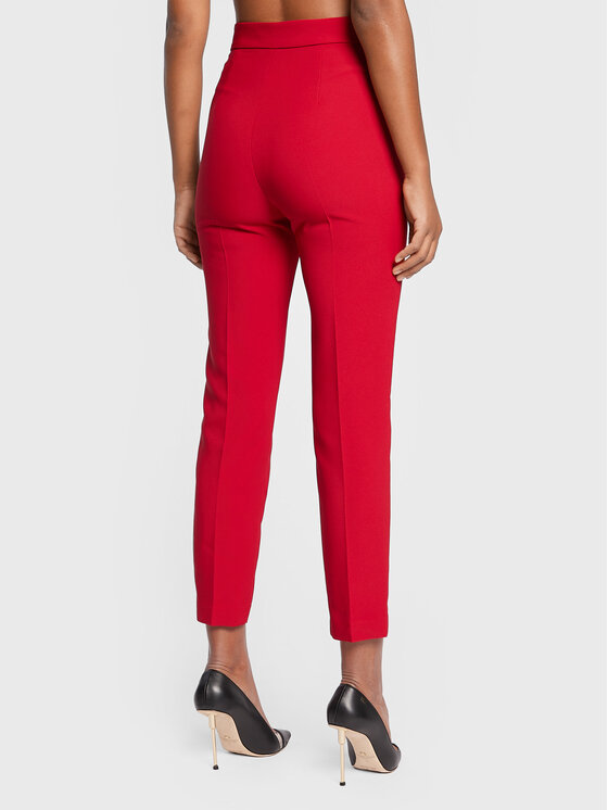 Pantaloni di tessuto PA-023-26E2-V250 Rosso Slim