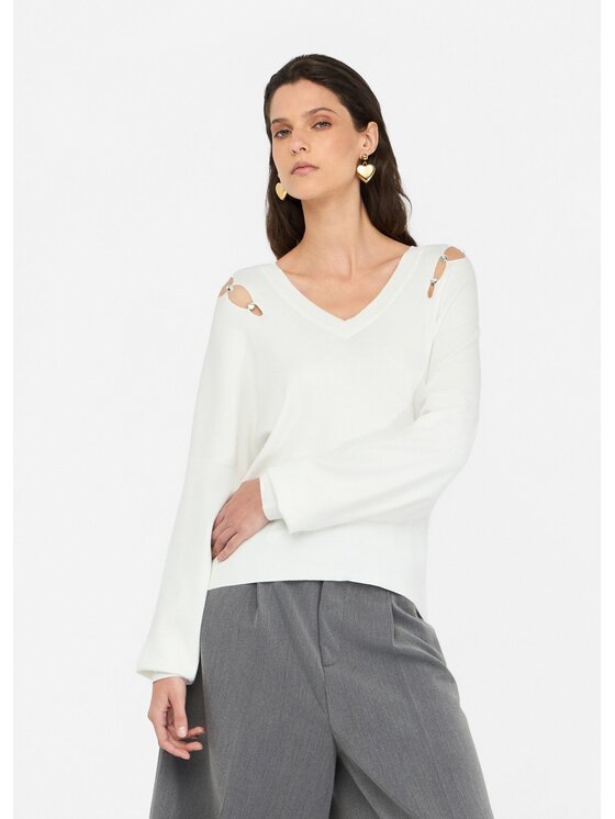 Liu Jo Liu Jo Maglione MF5037MS99E10701 Bianco Regular Fit