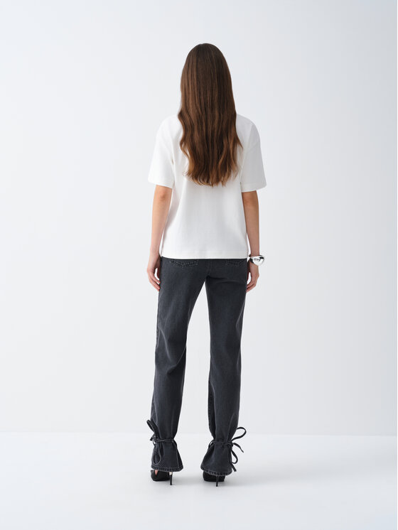 La Mania La Mania T-Shirt HAYLA Biały Basic Fit