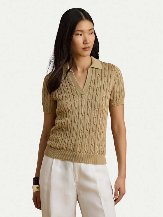 LAUREN RALPH LAUREN Tricou polo 200P14041006 Bej Regular Fit
