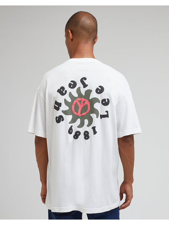 Lee Lee T-Shirt LOOSE TEE Biały Regular Fit