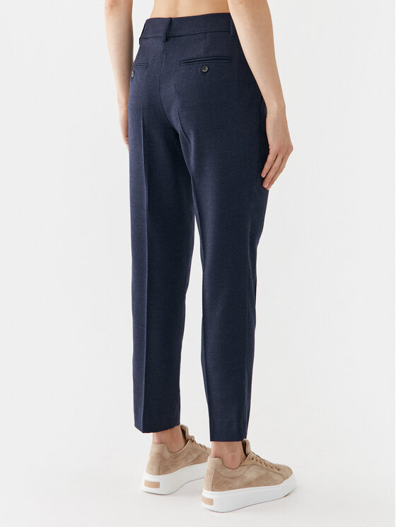 Weekend Max Mara Weekend Max Mara Kalhoty z materiálu Freccia 2351361133 Tmavomodrá Slim Fit