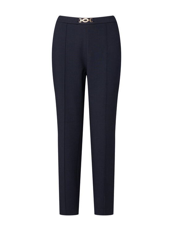 QUIOSQUE QUIOSQUE Kalhoty z materiálu QUIOSQUE 3VS003802 Tmavomodrá Regular Fit