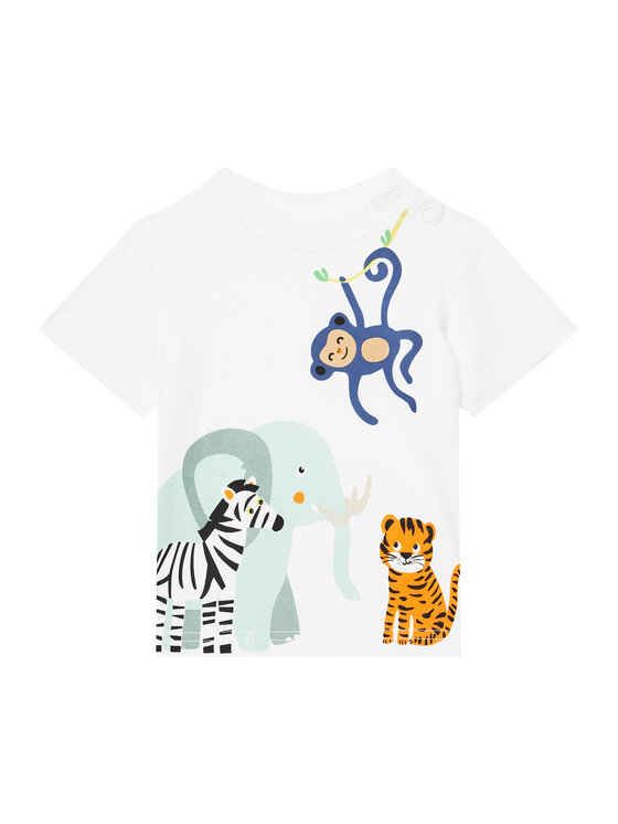Coccodrillo Coccodrillo Tricou WC5143201TBN Alb Regular Fit