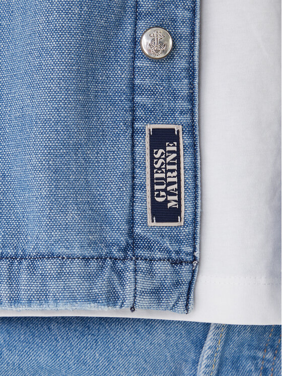 Guess Guess Джинсова куртка M5RN30 D5KW1 Голубий Regular Fit