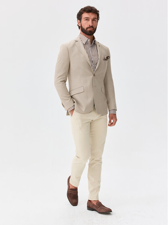 Evenemen Evenemen Marynarka Coco 0707 Beżowy Slim Fit