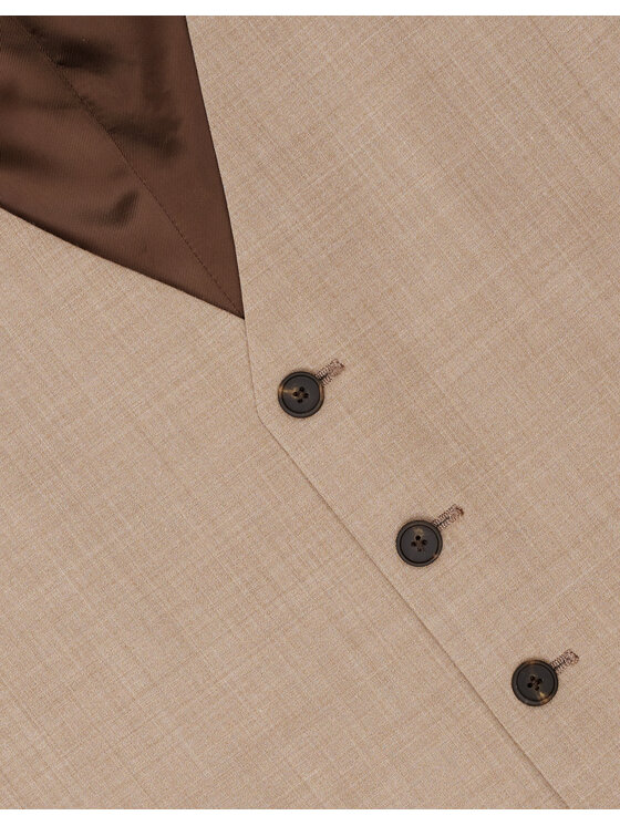 Borgio Borgio Kamizelka orciano Beżowy Slim Fit
