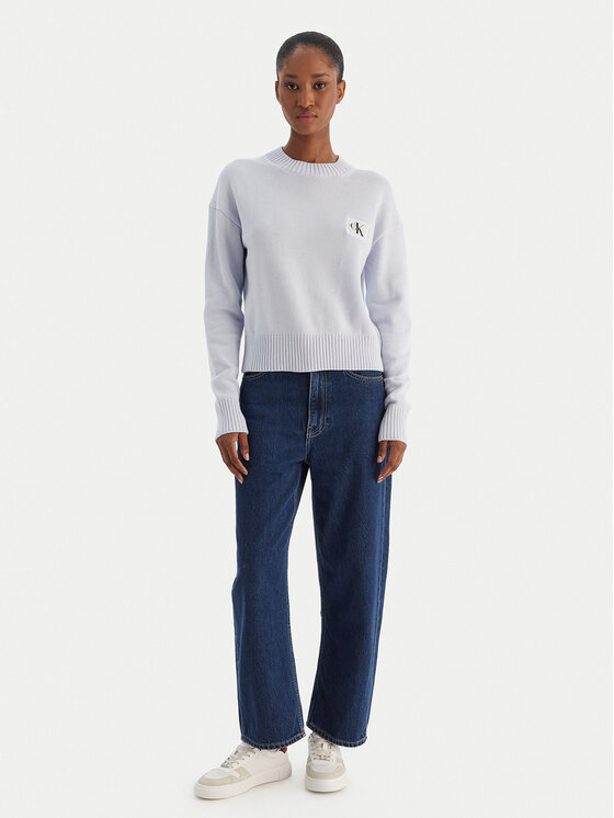 Calvin Klein Jeans Calvin Klein Jeans Pulover Ck Embro Badge LV047D351G Svetlo modra Regular Fit