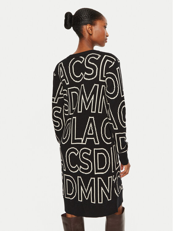 LOLA CASADEMUNT lola_casademunt Трикотажна сукня LF2416004 Чорний Regular Fit