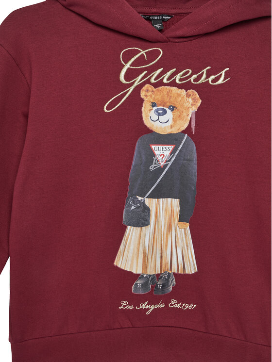 Guess Guess Суитшърт J5BQ26 KAD74 Червен Oversize