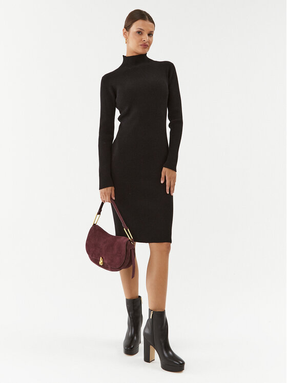 Silvian Heach Silvian Heach Džemper haljina GPA23347VE Crna Slim Fit