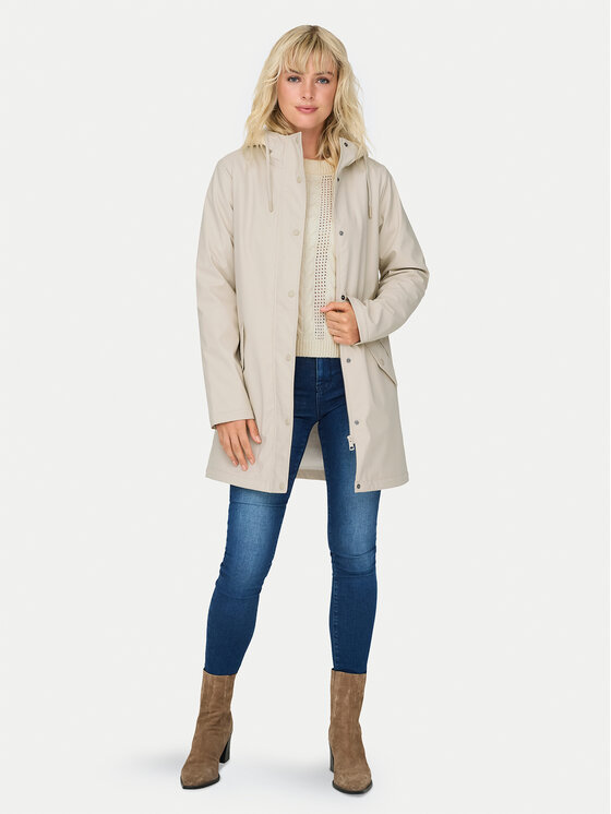 ONLY ONLY Giacca impermeabile Sally 15206116 Beige Regular Fit