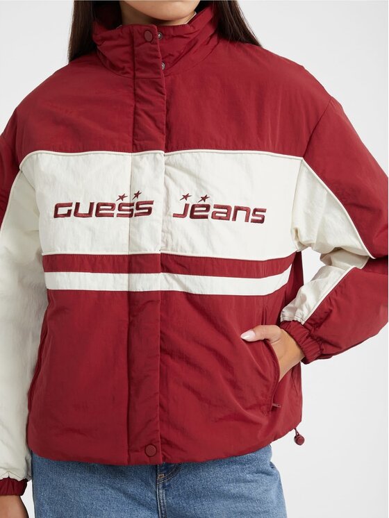 Guess Jeans Guess Jeans Prijelazna jakna W5BL11 WGYL2 Crvena Regular Fit