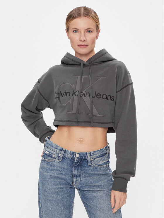 Felpa calvin klein grigia outlet