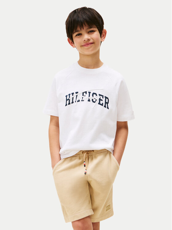 Tommy Hilfiger T-Shirt KB0KB09726 Biały Regular Fit