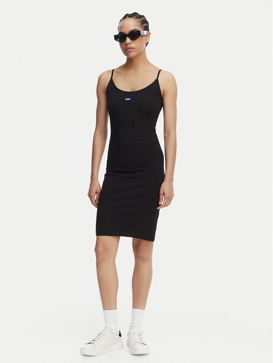 HUGO HUGO Sukienka letnia Narya 50563766 Czarny Slim Fit