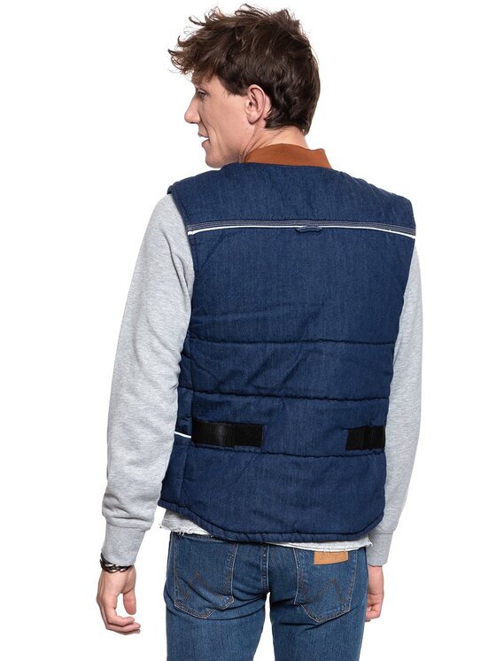 Lee Lee Tank top PADDED VEST Niebieski Regular Fit