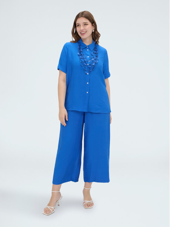 Fiorella Rubino Fiorella Rubino Koszula 5070T001574N024 Turkusowy Regular Fit