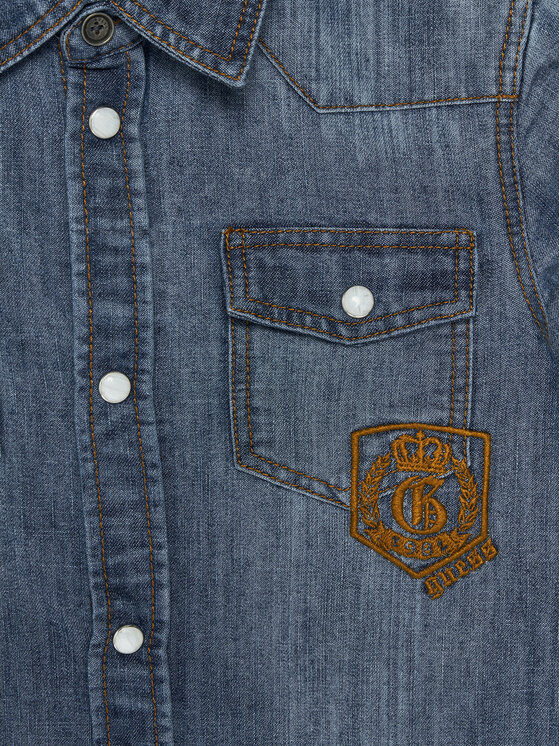 Guess Guess traper košulja L5RH00 D4UE0 Tamnoplava Regular Fit