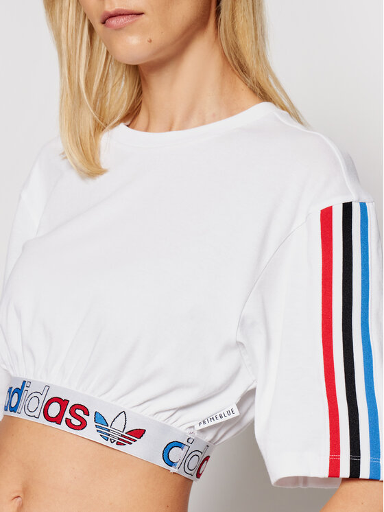 adidas Póló adicolor Cropped Tee GN6979 Fehér Regular Fit • Modivo.hu