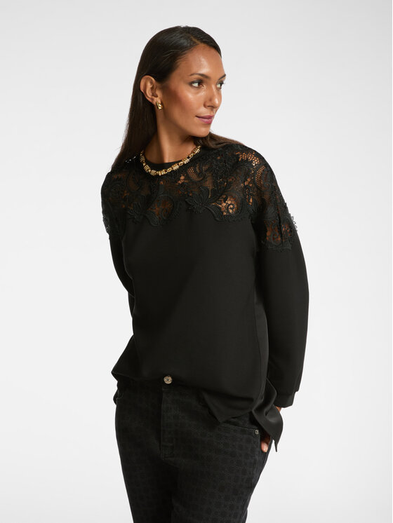 Elena Mirò Elena Mirò Felpa G847Z000399N033 Nero Regular Fit
