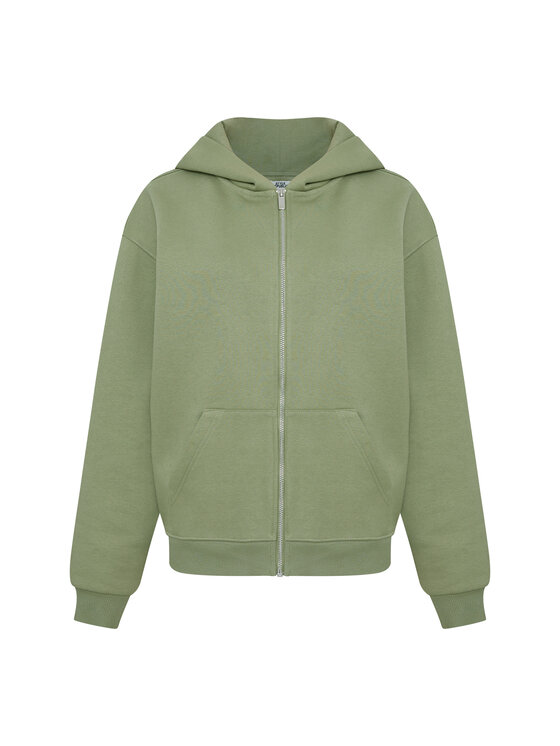 Style Republic Style Republic Bluza Zip Hoodie Zielony Comfort Fit