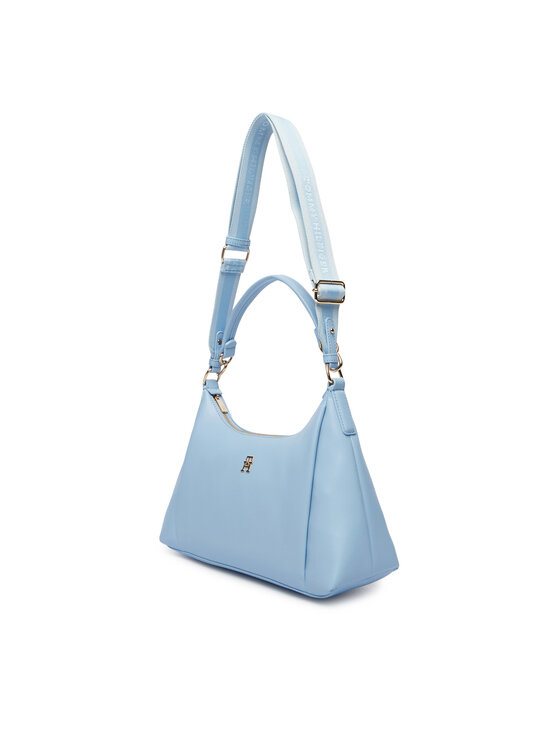Tommy Hilfiger Tommy Hilfiger Дамска чанта Th Essential Shoulder Bag AW0AW18373 Светлосин