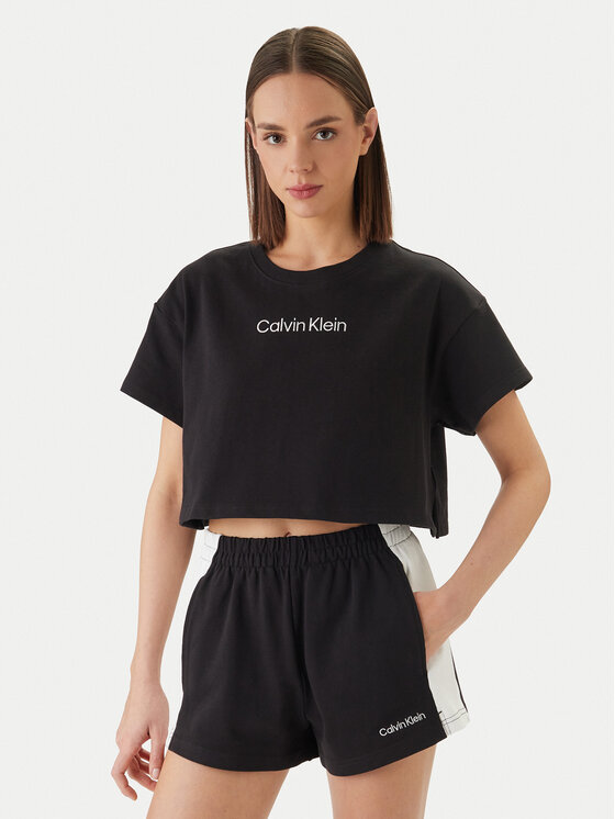 Calvin Klein Swimwear Calvin Klein Swimwear T-shirt LV00Q61201 Crna Relaxed Fit